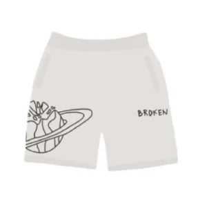 Broken Planet Market Outer Space Shorts White