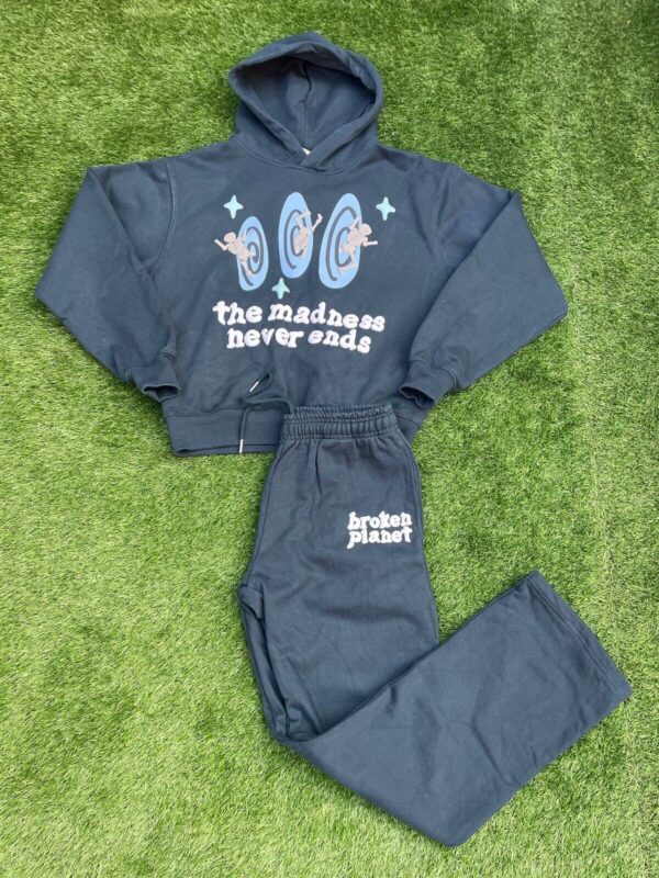 Broken Planet ‘Madness never ends’ Tracksuit Sapphire blue