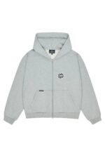 Sun Zip-Up Hoodie Grey